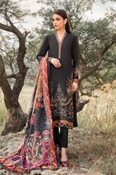 Maria B 3 Piece stitched Printed Linen Suit MPT-2402-B