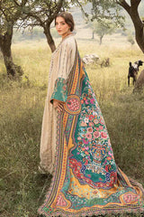 Maria B 3 Piece stitched Printed Linen Suit MPT-2407-A