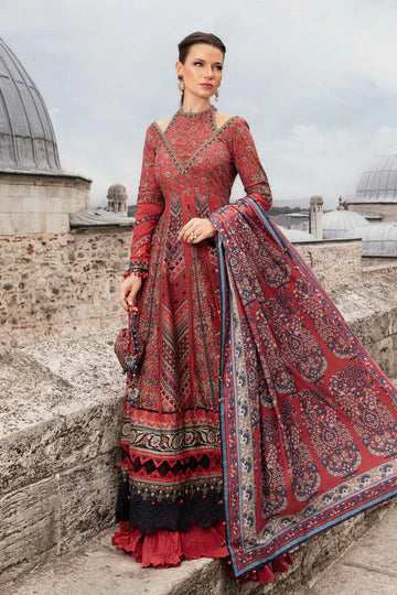 Maria B 3 Piece stitched Printed Cambric Suit MPT-2302-B