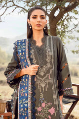 Maria B 3 Piece stitched Printed Linen Suit MPT-2401-A