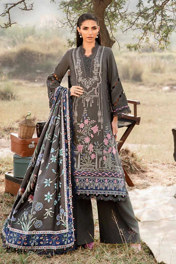 Maria B 3 Piece stitched Printed Linen Suit MPT-2401-A