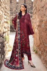 Maria B 3 Piece stitched Printed Linen Suit MPT-2401-B