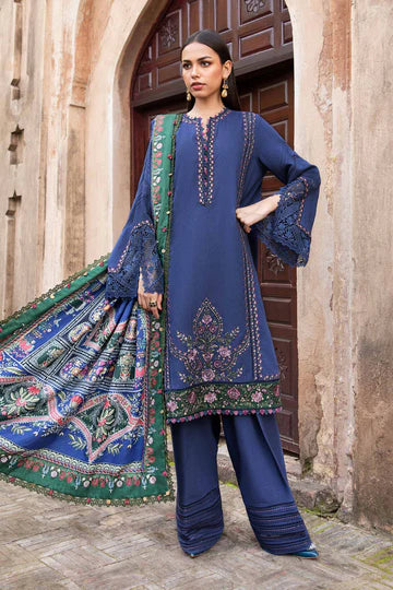 Maria B 3 Piece stitched Printed Linen Suit MPT-2405-A
