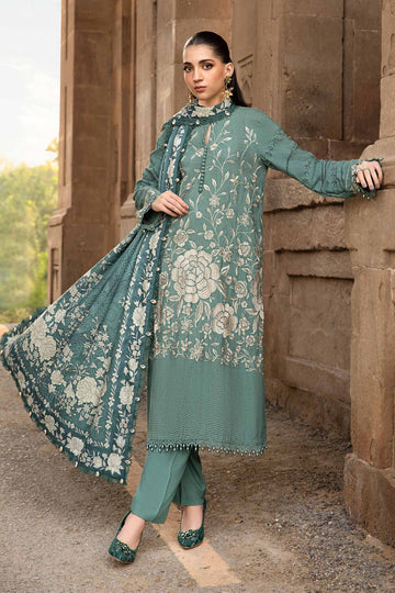 Maria B 3 Piece stitched Printed Linen Suit MPT-2408-A
