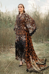 Maria B 3 Piece stitched Printed Linen Suit MPT-2409-B