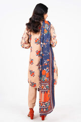 Al Karam 3 Pc Embroidered Khaddar Suit With Shawl