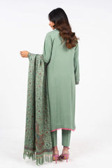 Al Karam 3 Pc Embroidered Dobby Viscose Suit With Shawl